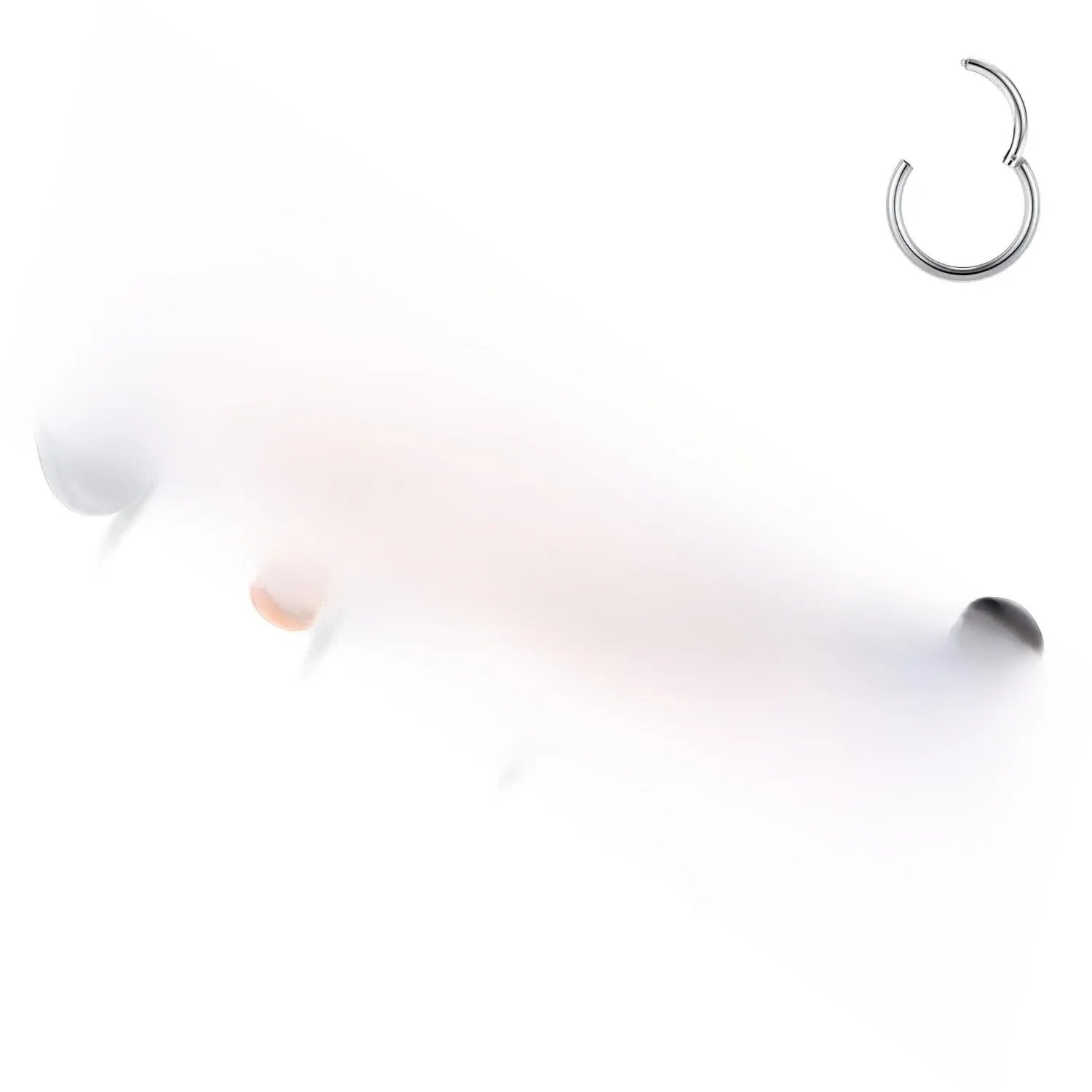 Klappbarer Nasenring Hoop Septum Hoop Ring Tragus Rook Ring Piercing Schmuck Lippe Labret Ring Clicker Knorpel Ohrringe Frauen Geschenk