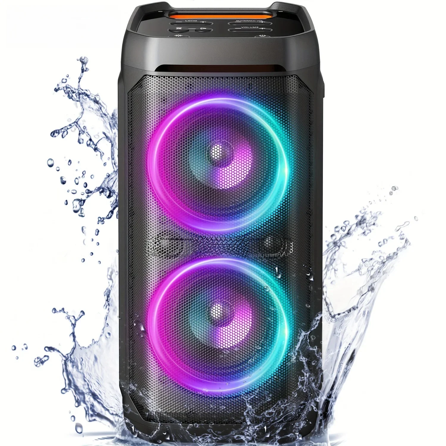 W-KING T11 Bluetooth-Lautsprecher, 100W RMS, IPX6 Wasserdicht, BT 5.3 Tragbare Party-Boombox Kabellos Tiefer Bass/115dB Lauter Massiver Klang