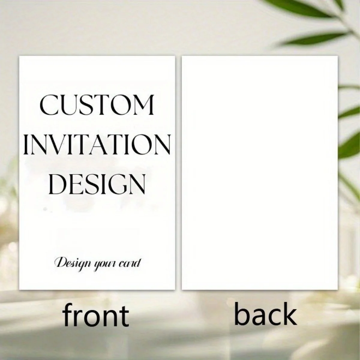 1 personalized custom greeting card—commemorative card, thank-you card, birthday gift card, or unique gift card. view 2