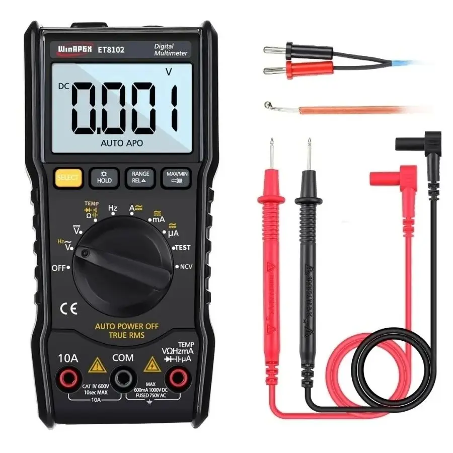 ET8102 Handheld Digital 6000 Counts Multimeter 750~1000V AC/DC Smart True Rms Multimeter Electrician Measurement Repair Tools