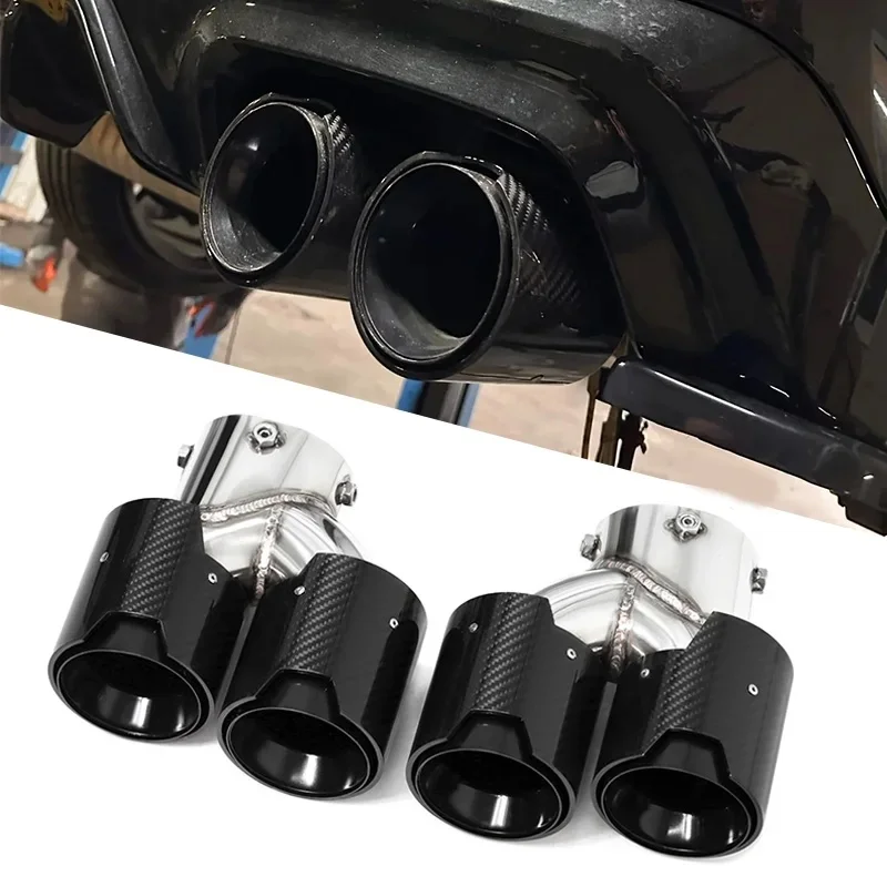 Auto Quad Uitlaat Tip Voor BMW G20 G21 M340i G42 M240i G23 M440i Dual M Prestaties Uitlaat Tip Uitlaatsysteem Nozzle Uitlaat - afbeelding 2
