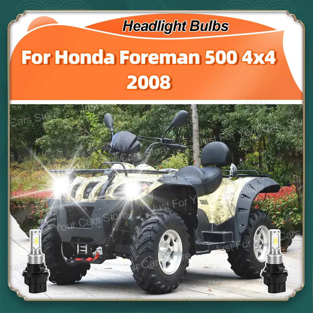 2Pcs 34901 HP5 LED Headlight Bulb High Brightness Lights 90W 12V 6000K For 2008 Honda Foreman 500 4x4
