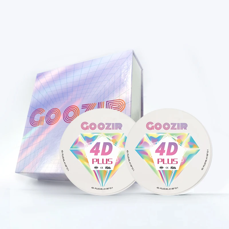 Goozir Dental Lab Zirconia Block 4D Pro 98mm A3 for Dental CAD CAM Crown Transparency 43-57% Strength 700-1200 VITA 16& BL1-4