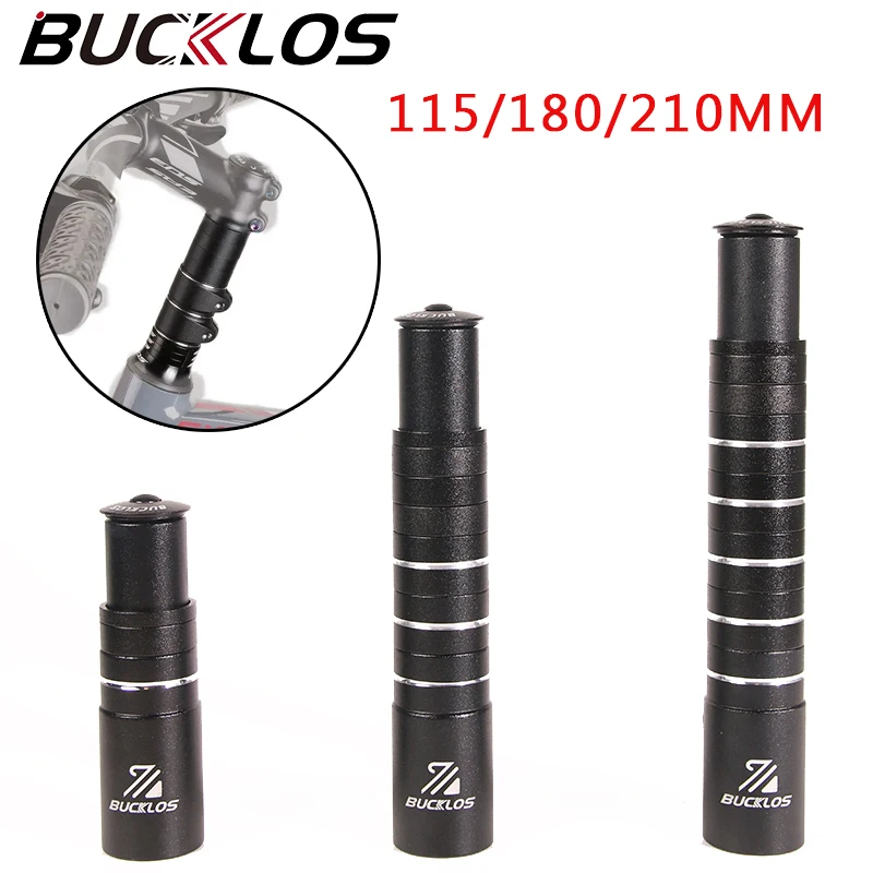 BUCKLOS Bicycle Fork Stem Rise Up 115mm 180mm 210mm Bike Stem Height Extender Road Mountain Bike Handlebar Raise Adapter