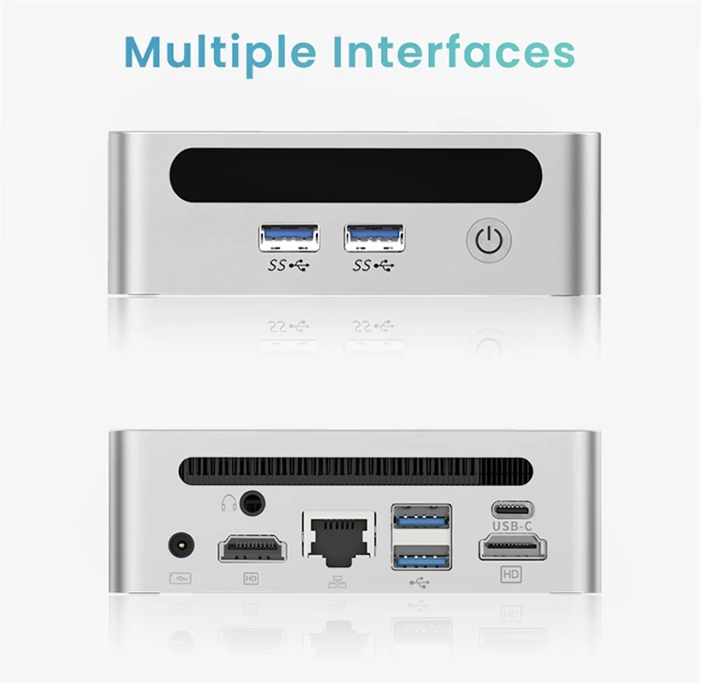 AllinOne Compact Powerhouse Mini Host with Standard Voltage Processor Gaming LOL Included Professional Office Tasks Metal Body