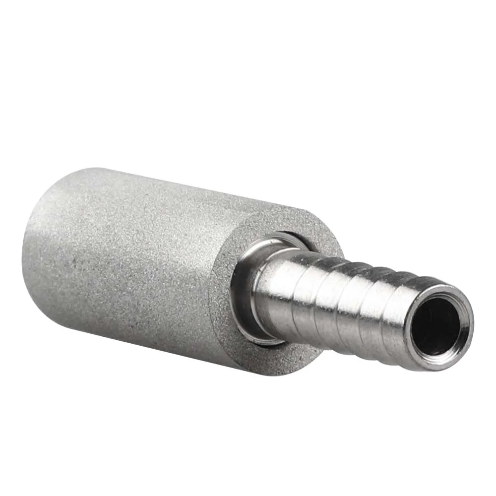2μm Diffusion Stone, Stainless Steel Aeration Stone, 1/4 Inch Barb with Millions of Pores, for Brewing Accessories