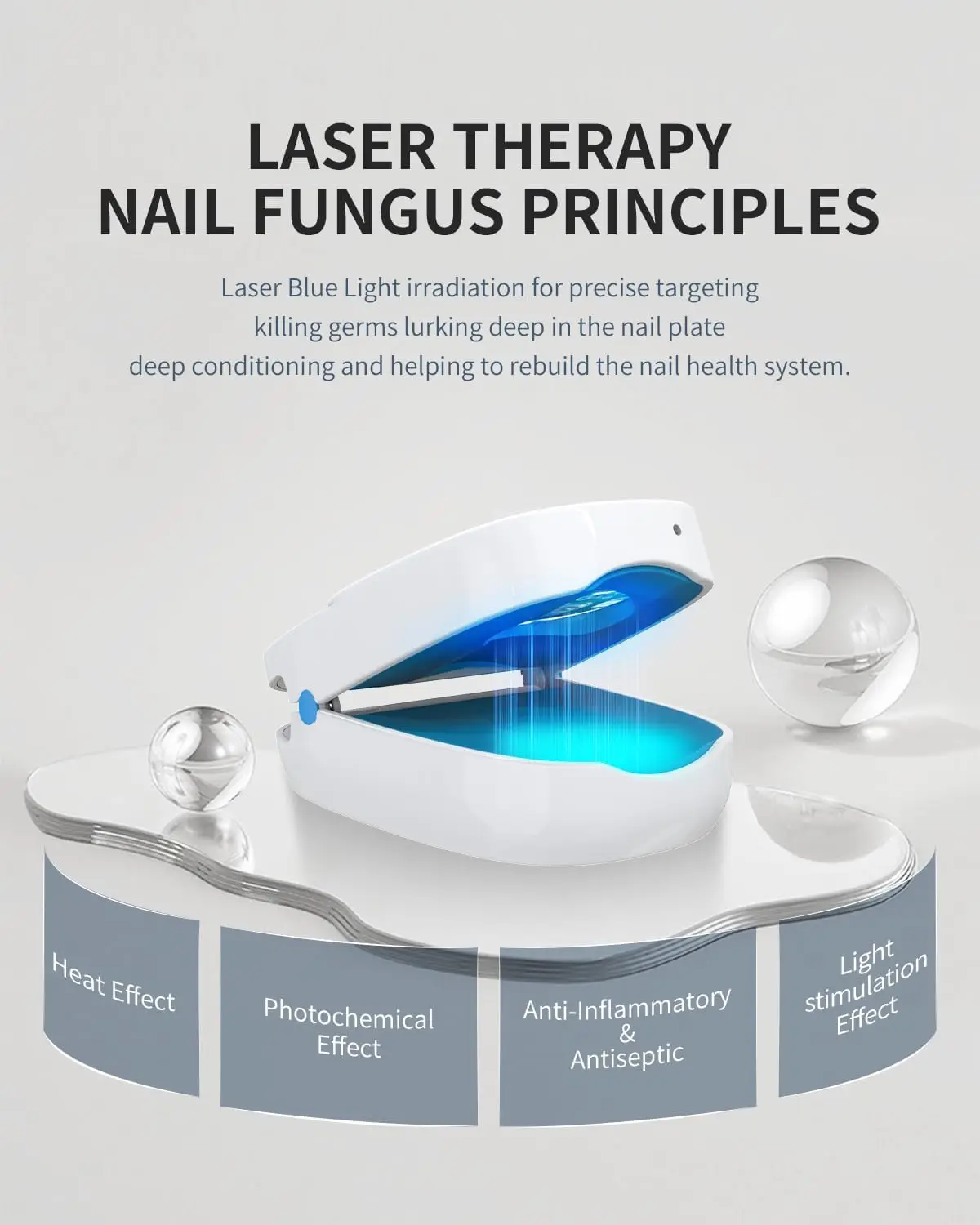 KTS Nail Fungus Laser Device For Toenails Finger 905nm 470nm Fungus Nail Removal Anti Infection Paronychia Onychomycosis Cure