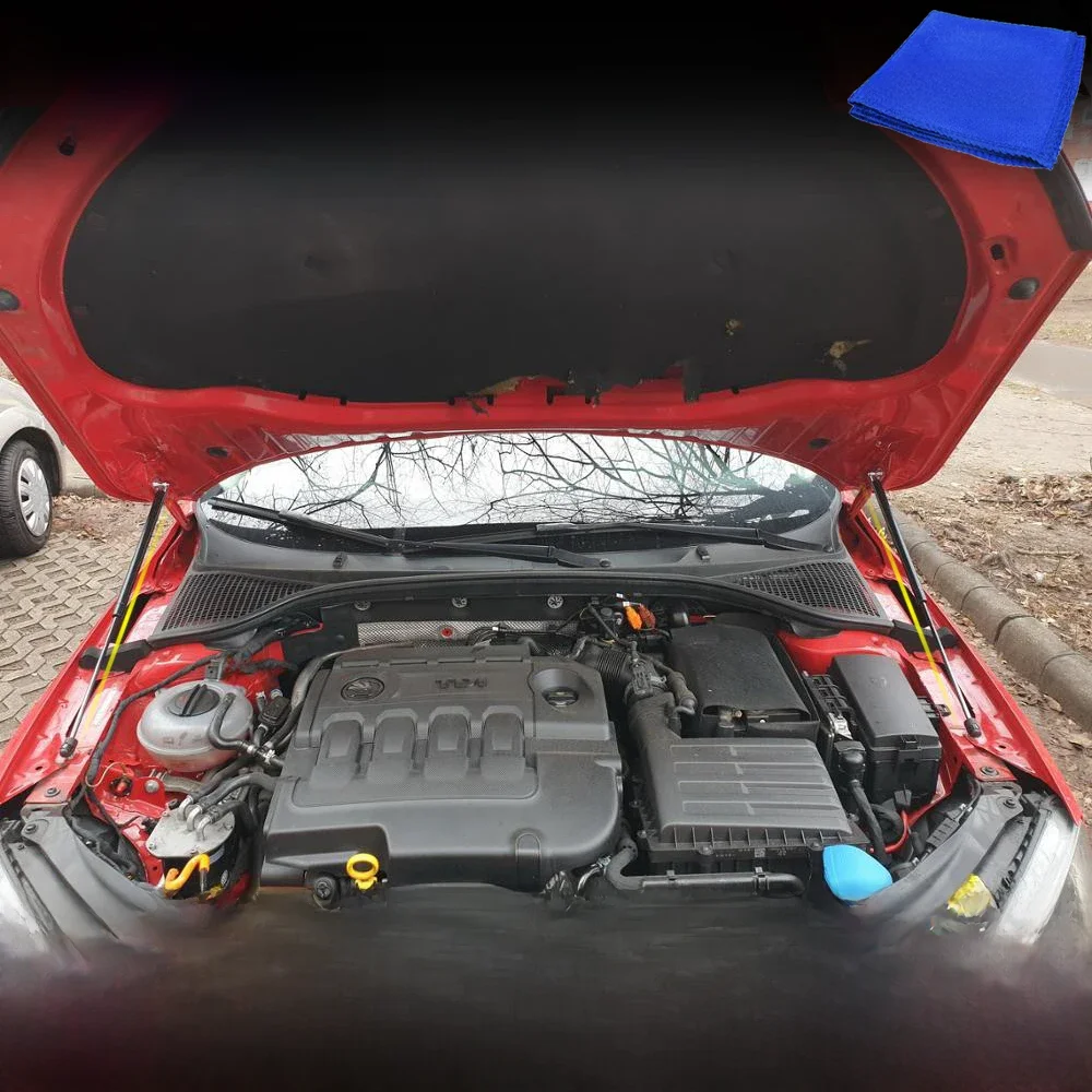 Pręty rozporowe samochodu dla Skoda Octavia A7 2012-2021 stylizacja remont klapa maski amortyzator gazowy wspornik podnośnika pręt hydrauliczny amortyzator akcesoria — zdjęcie 2