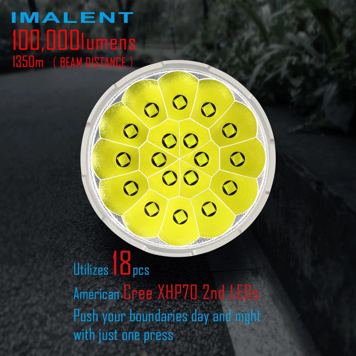 IMALENT MS18 Powerful Searchlight Flashlight 100000 Lumen High Power Rechargeable Professional Cree XHP70.2nd Led Hunting Torch