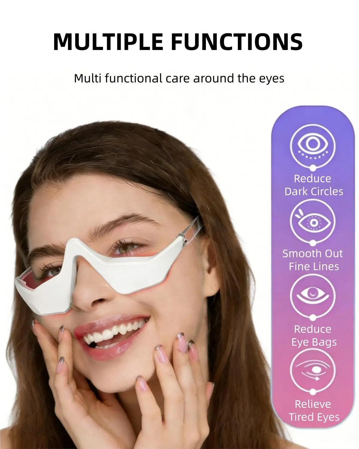 

650NM Red Light Eye Massage, Eye Beauty Device, Dark Circle Removal, Anti-Eye Wrinkles, Fatigue Relief
