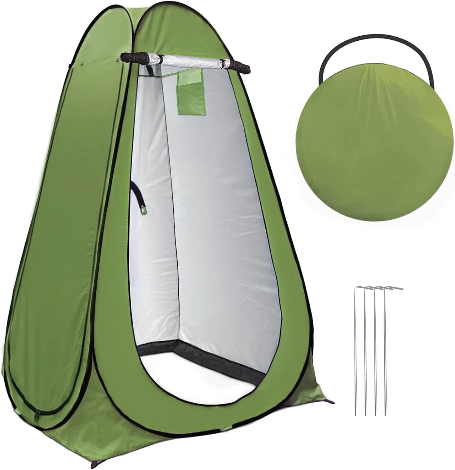 Carpa instantánea para ducha, vestidor o inodoro portátil con bolsa de transporte para camping, playa o eventos al aire libre.