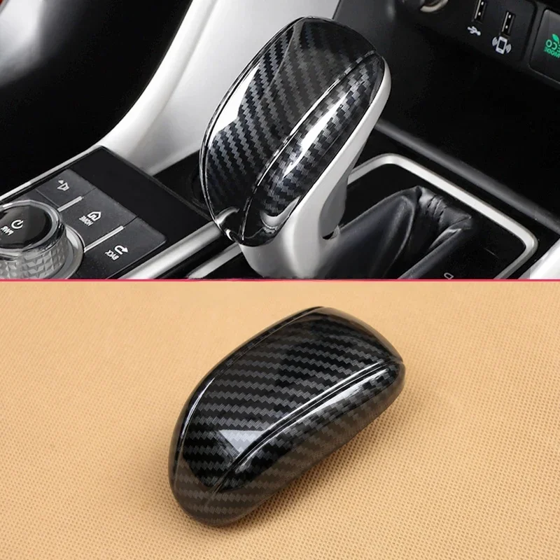 For Mitsubishi Eclipse Cross 2018-2024 Carbon Fiber Car Gear Shift Knob Cap Cover Interior Accessories
