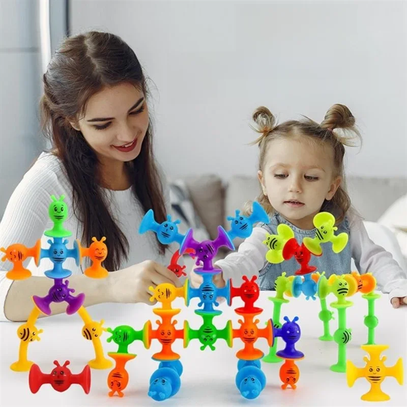 Sucula – blocs de construction souples à ventouse éducative pour enfants, variété de sciences et d'éducation, aide pédagogique pour enfants