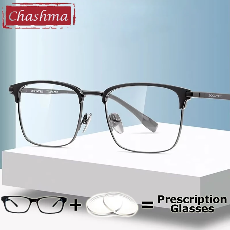 Chashma Prescription Glasses Men Myopia Anti Blue Ray Photochromic Multifocal Eyeglasses Frames Women Optical Lenes with Recipe
