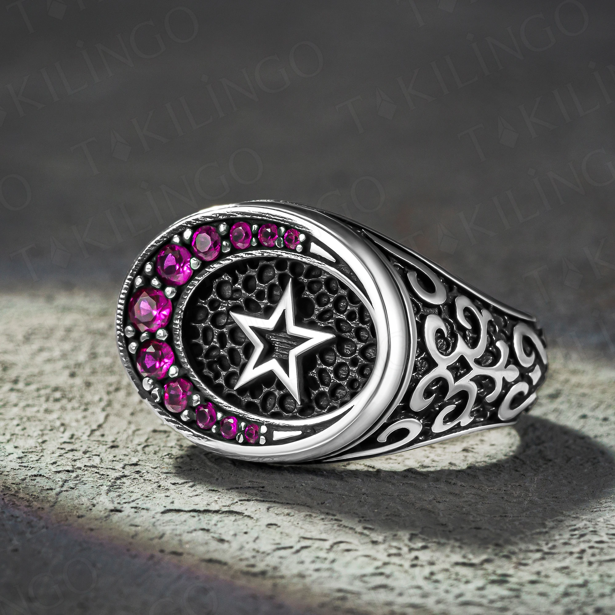 solid-925-sterling-silver-ruby-stone-moon-crescent-star-men's-ring