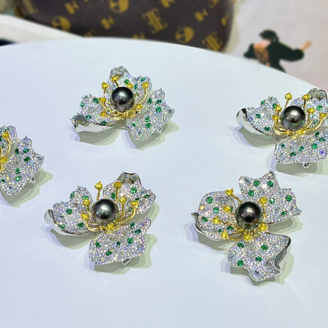 

XX 12-13 мм натуральная морская вода черная таитянская таити черный жемчуг брошь для женщин