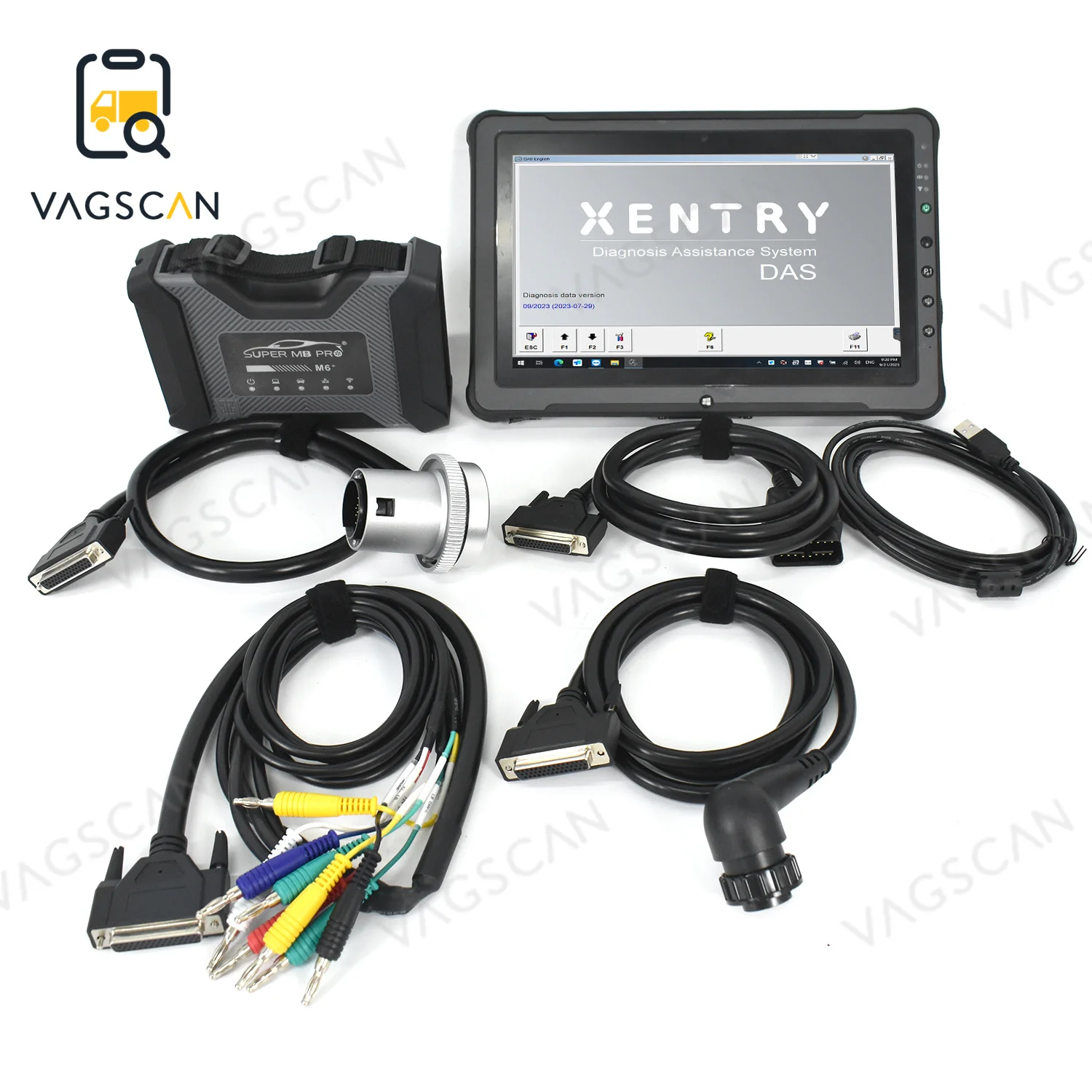 For F110 Tablet New MB SD STAR DOIP SUPER MB PRO M6  Wireless Star Diagnosis Tool  M6 Pro with two cables DoIP VCI