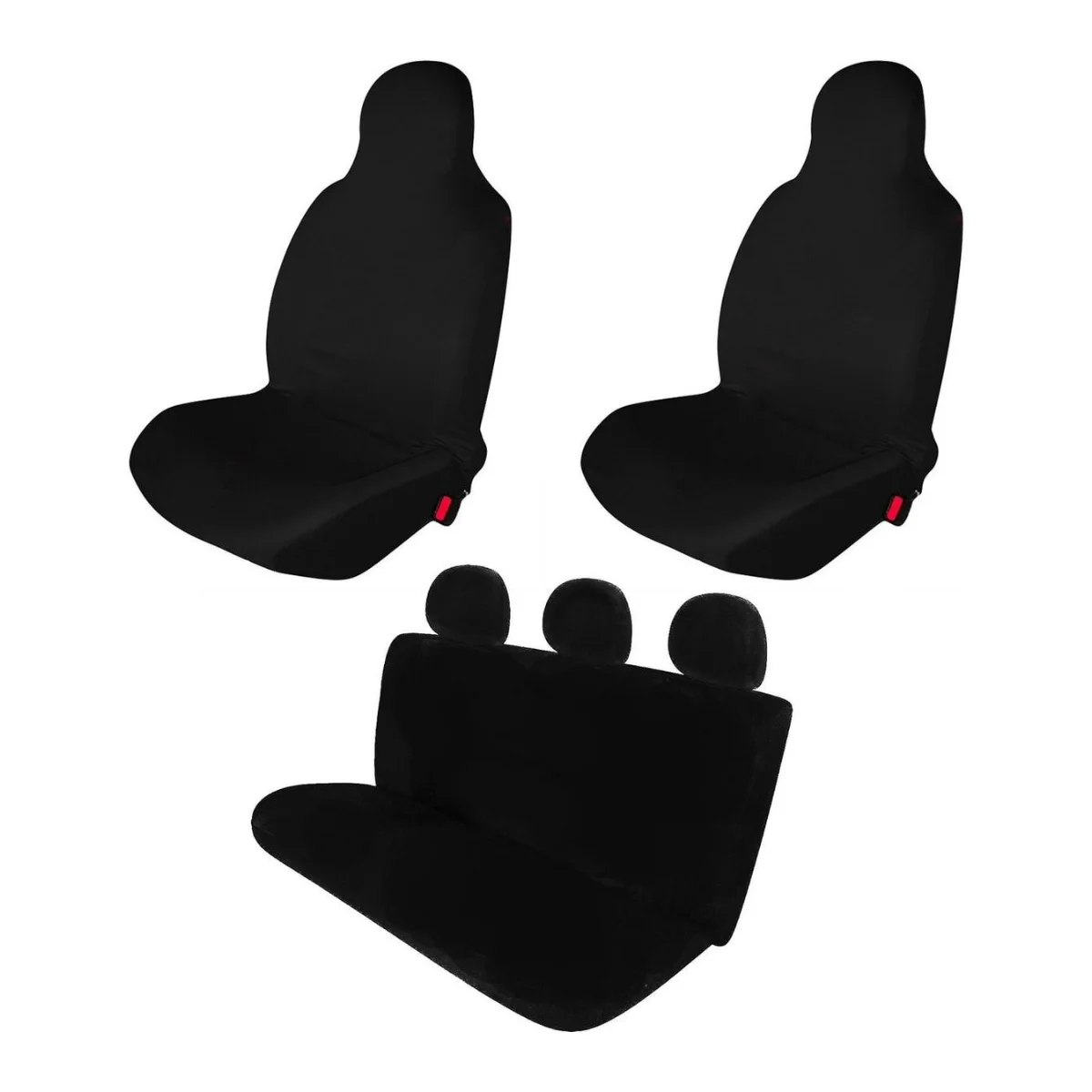 Automobile Seat Cover Protective Universal Car 5 Seat Cover Set Washable Flexible Elastic Black White Cover (100% Cotton Fabric)