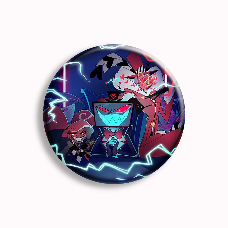 Hazbin Hell Cartoon Pins Anime Alastor Chibis Charlie Pin Brooch Hat Bag Hazbin Jewelry Custom Design art Meme Pin Badge Button