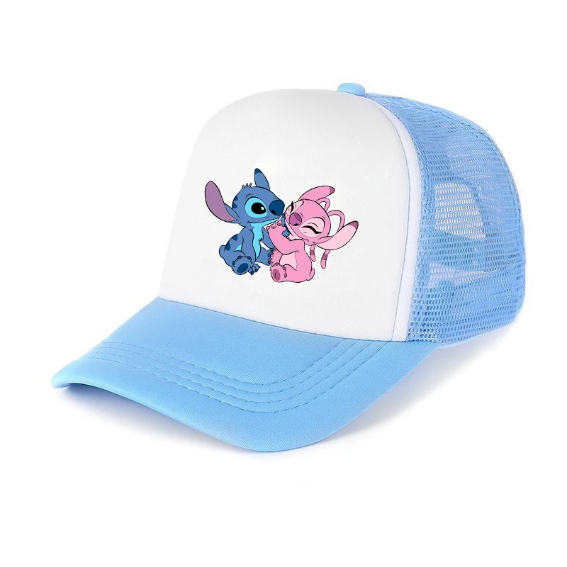 Stitch Baseball Cap For Boys And Girl, Adjustable Protection Unisex Casual Hip-Hop Print Mesh Sun Hat, Classic Cotton Peaked Hat