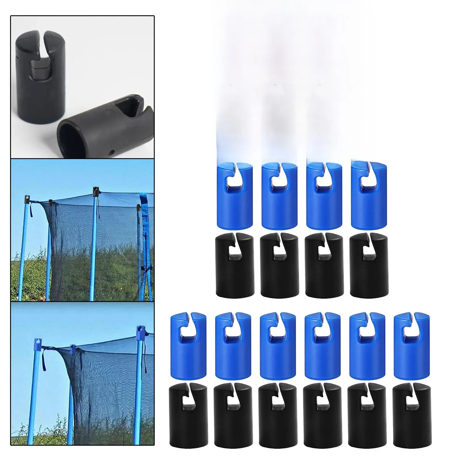 Couvercles de poteaux de clôture de Trampoline, 6/8/12 pièces, capuchons de protection supérieurs en tôle d'acier plate pour poteau de Trampoline de 25mm