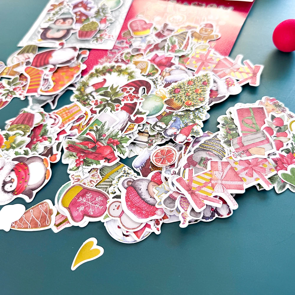Creative Path 150 Stück Scrapbooking-Stanzformen Ephemera Weihnachten Pinguin Schneemann Ausgestanzte Papierausschnitte für Journaling und Kartenherstellung – Detail 9