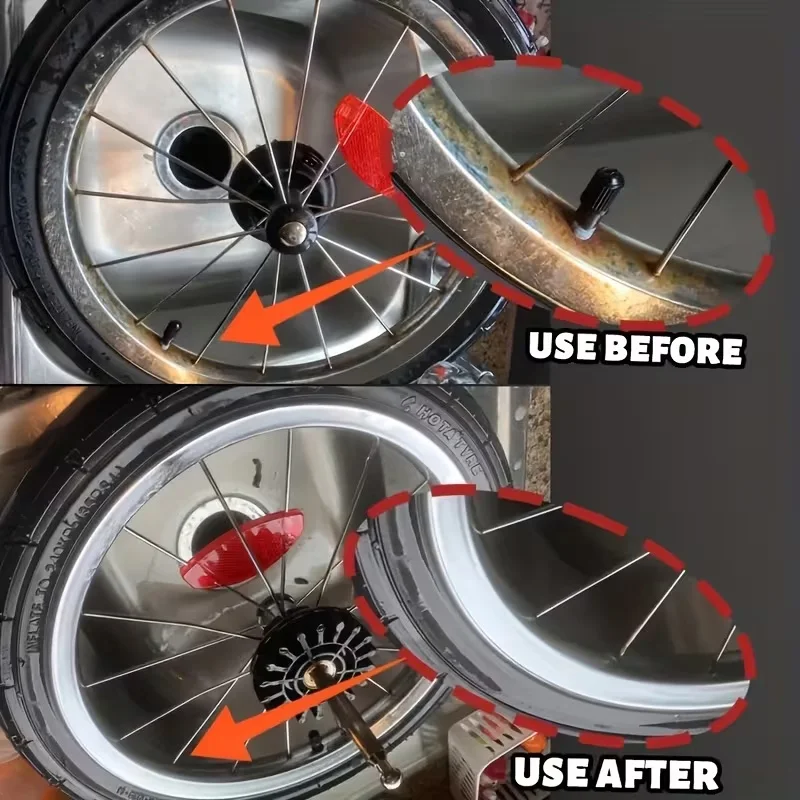 Chrome Rust Remover Polish: Restores Car Handles & Hubs with Long-Lasting Shine
