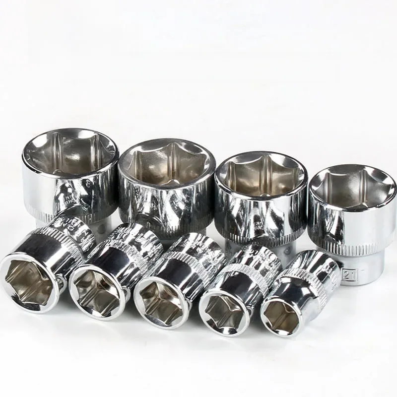 Tête de clé à douille hexagonale de 3/8 pouces, clé Allen antirouille de 10mm, jeu de douilles de 6mm à 24mm, adaptateur, clé dynamométrique, outil de réparation automobile de 28mm de Long