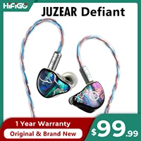 JUZEAR x Z Reseñas Defiant 1DD+3BA Auriculares intrauditivos híbridos Auriculares HiFi cruzados de 3 vías con cable de enchufes reemplazables de 3,5 + 4,4 mm