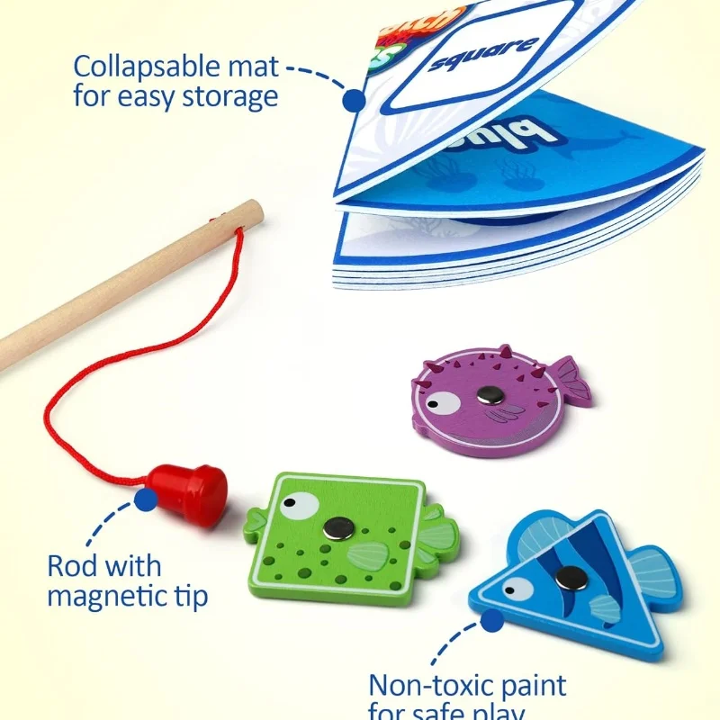 لعبة مونتيسوري للأطفال الصغار لعبة مطابقة الشكل لفرز الألوان، لعبة صيد مغناطيسية، لعبة محرك دقيقة، هدايا تعليمية لمرحلة ما قبل المدرسة