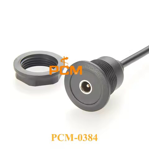 DC 5521 Round Panel Mount Cable DC 5.5mm x 2.1mm Tuning Fork Connector Extension Power Cord for LED Lighting CCTV Cameras
