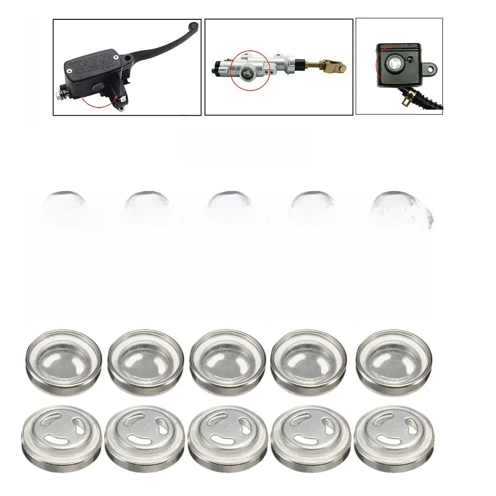 AliExpress BJTOZS 10 sets Master Brake Cylinder Reservoir Sight Glass Motorcycle Dirt Bike Gasket 18mm 12mm 14mm For Honda Suzuki Kawasaki Harley