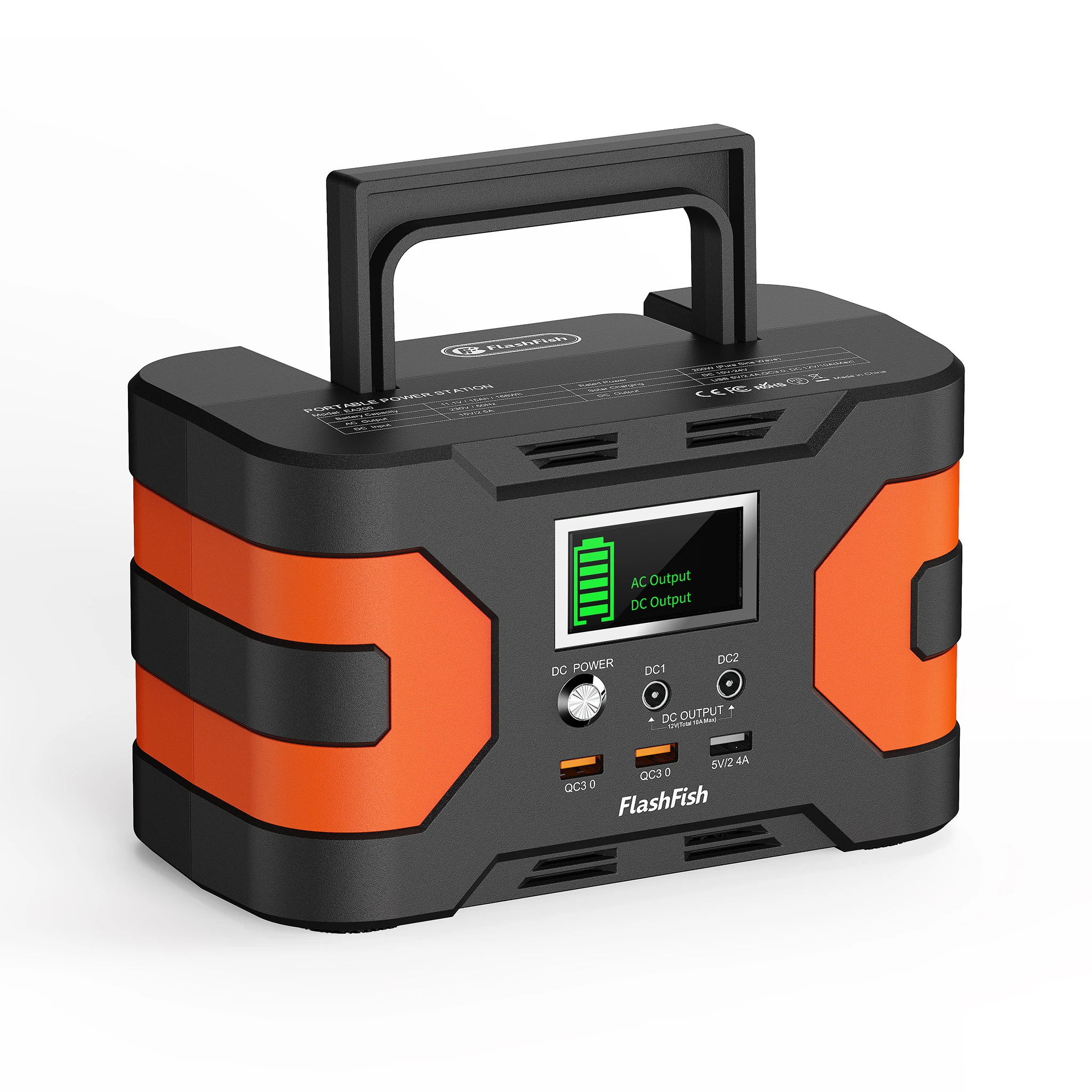 HEZZO 166Wh Portable Power Station 45000mAh, 150W Solar Generator with 200W Peak AC Output, 100-240V AC Outlet, USB QC3.0, DC 12V for Camping, Emergency Backup, Outdoor Use