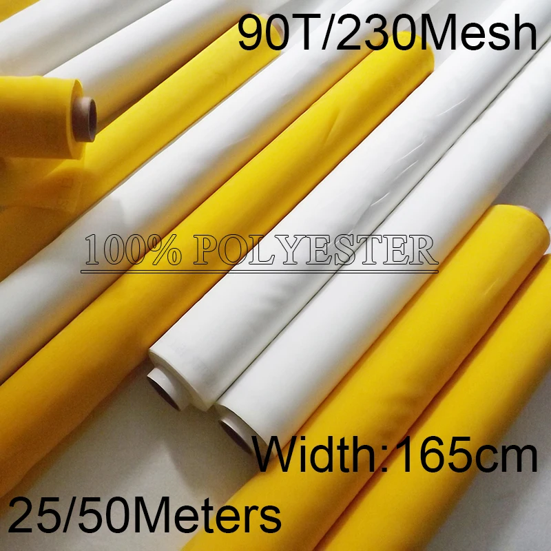 

High Tension Screen Printing Stencil Mesh Set 90T 48um 165cm Width 25/50M Bolting Cloth