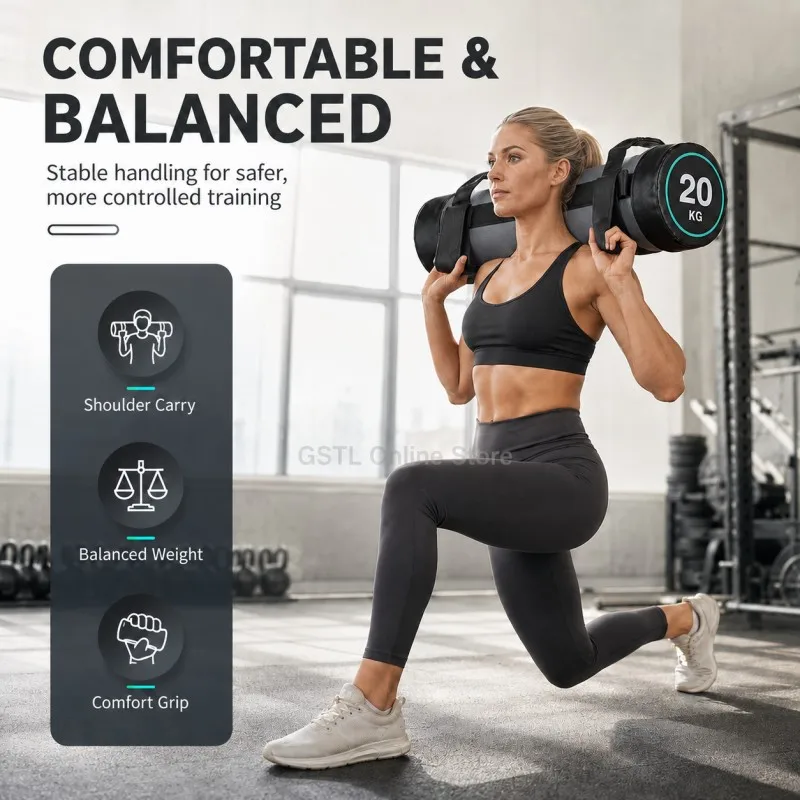 5-30KG Leerer Fitness Power Bag Ungefüllter Sandsack für Kniebeugen Krafttraining Heimfitnessgeräte – Detail 6