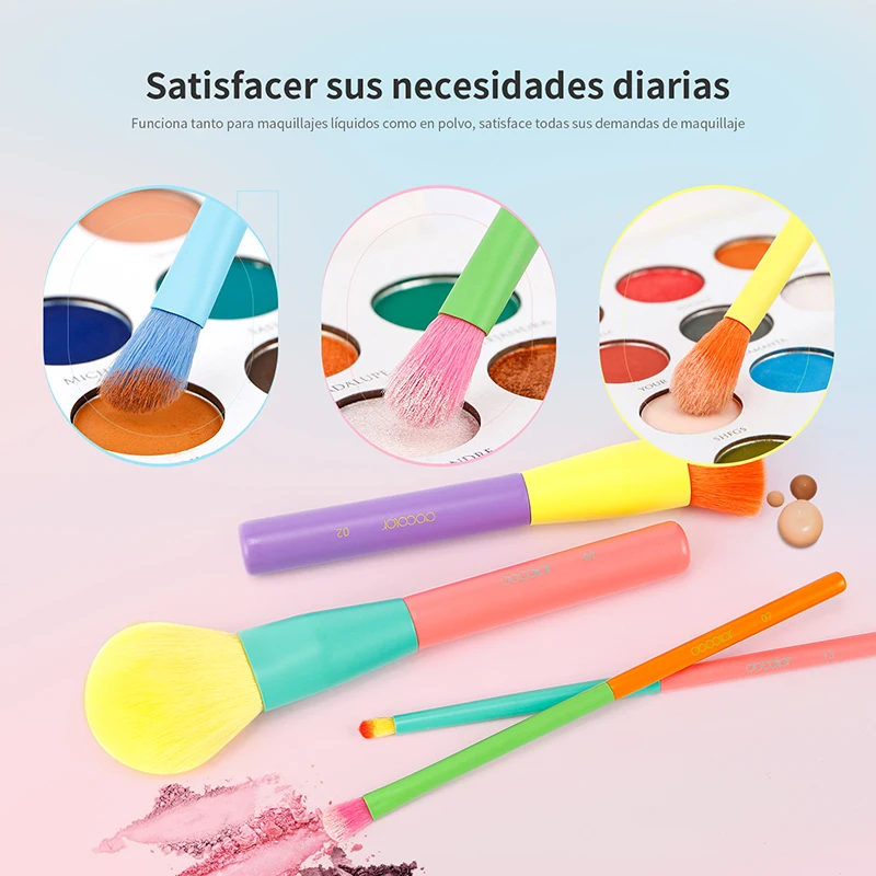 Docolor bunte Make-up Pinsel Set kosmetische Foundation Puder erröten Lidschatten Gesicht Kabuki Mischung Make-up Pinsel Beauty-Tool