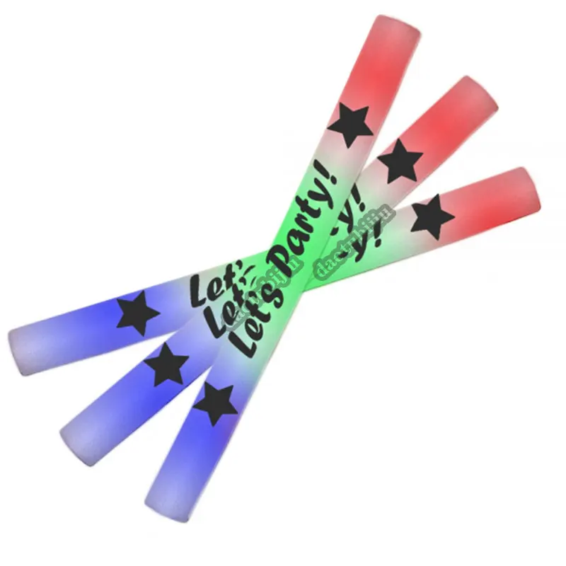 Foam Glow Sticks Light up Sticks Party Favor Flashing Glow in The Dark July 4th Party Supplies Personalized Customized Wedding