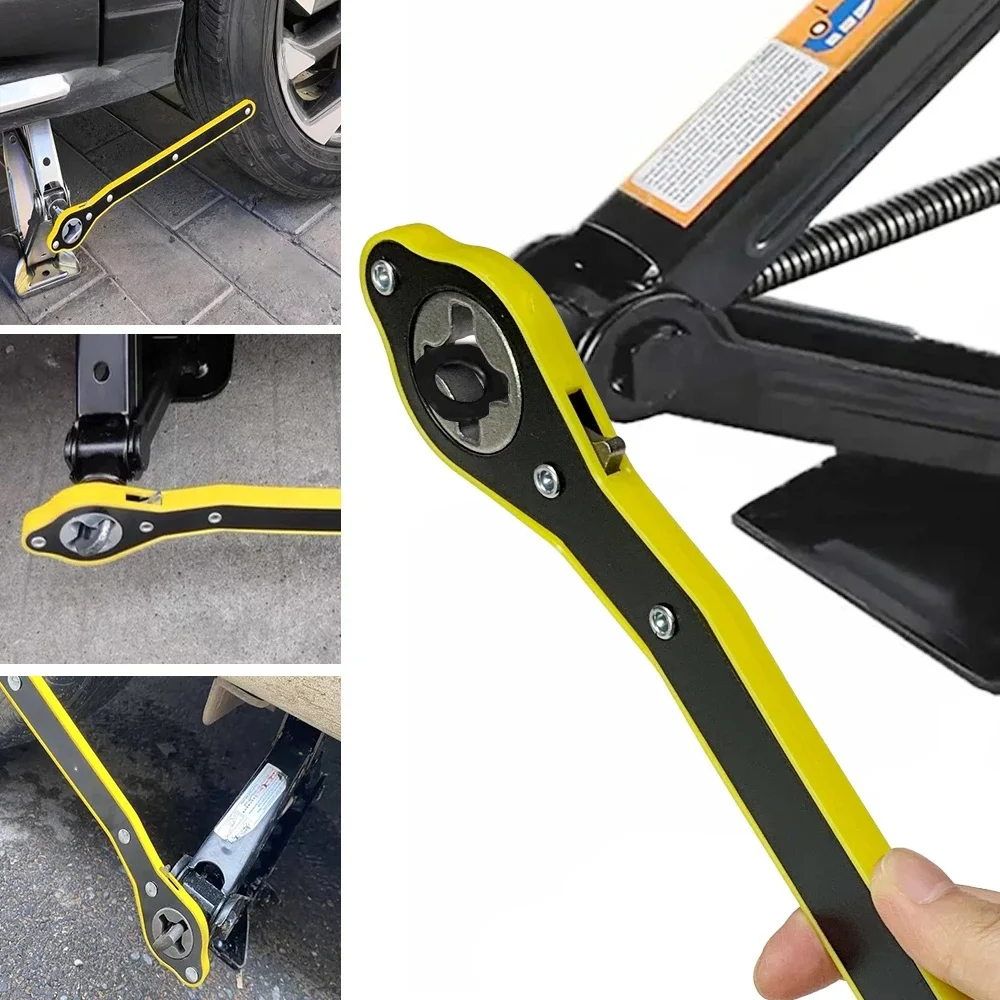 Cric de voiture, clé à cliquet permettant d'économiser du travail, outil efficace pour changer de pneus, cric à ciseaux de voiture à manivelle pour SUV, accessoires automobiles