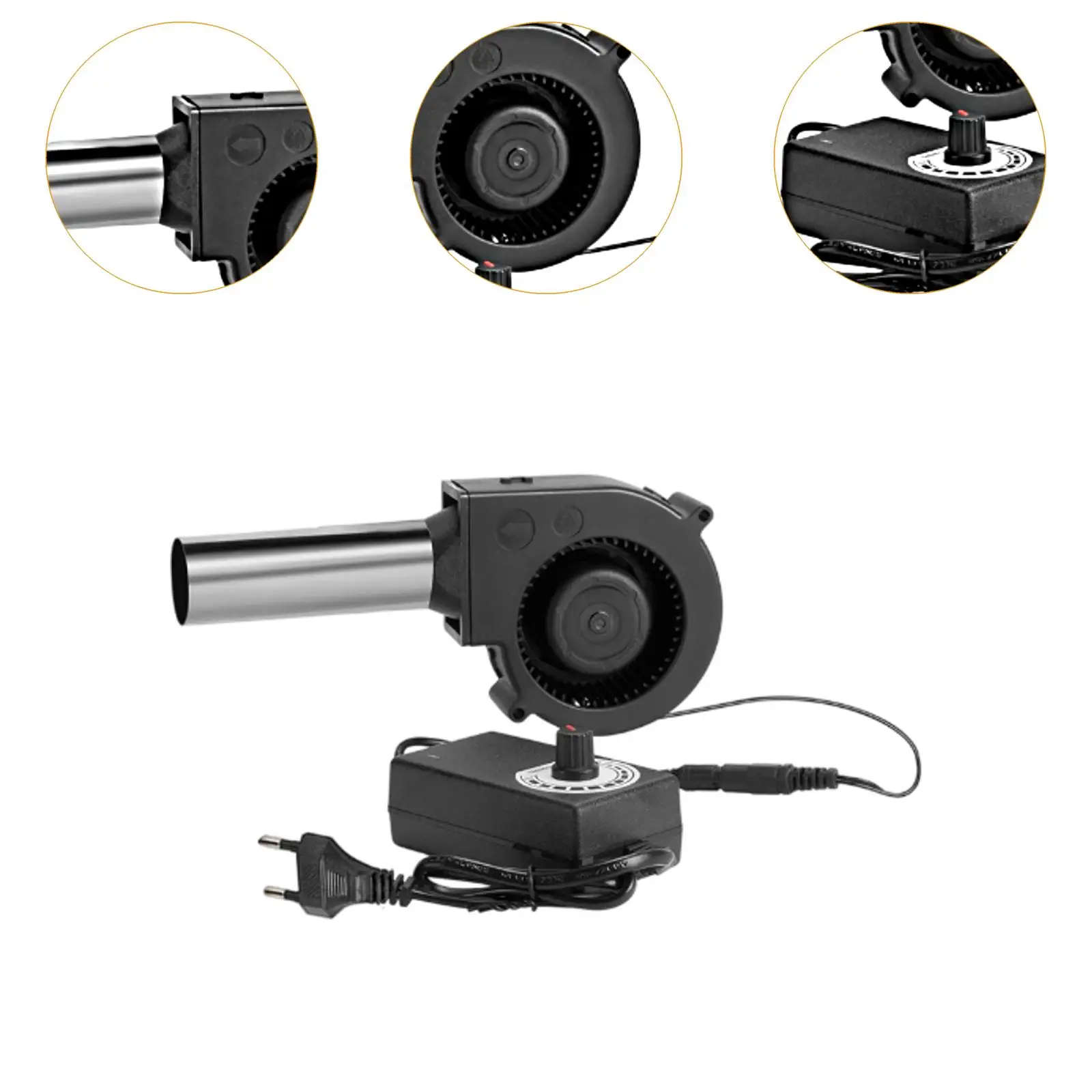 مروحة الموقد شواء مروحة نفخ خفيفة الوزن 100-240 فولت منفاخ الهواء سرعة قابلة للتعديل لتجمعات الحفلات في الهواء الطلق نزهة موقد الخشب مروحة