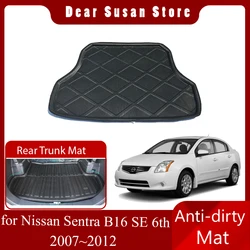 日産用リアトランクマット,sansan tra b16 se 6th 2007〜2012 2008, 2009 2010 2011 車のトランク用アクセサリー