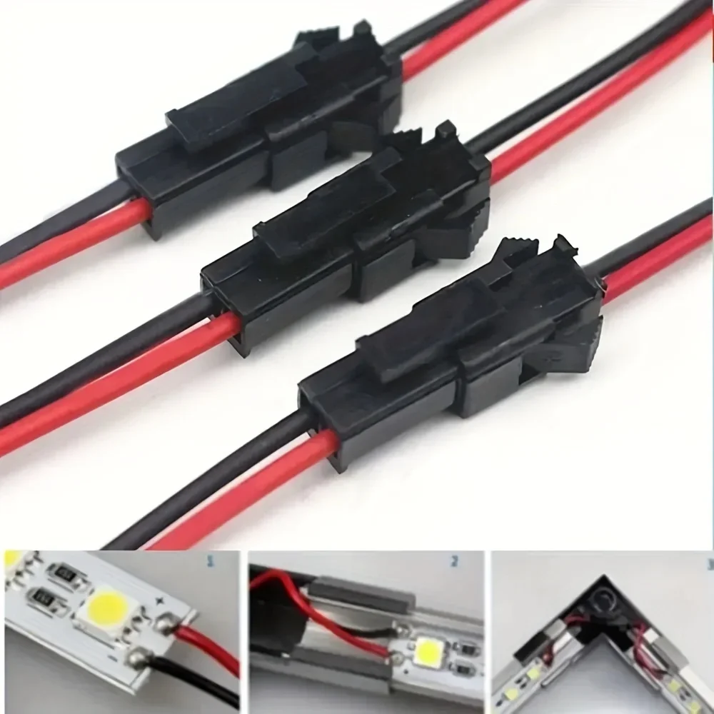 10 paires de prises à 2 broches mâle à femelle, connecteur de fil, bandes LED, connecteurs de pilote de lampe, câble adaptateur rapide 10