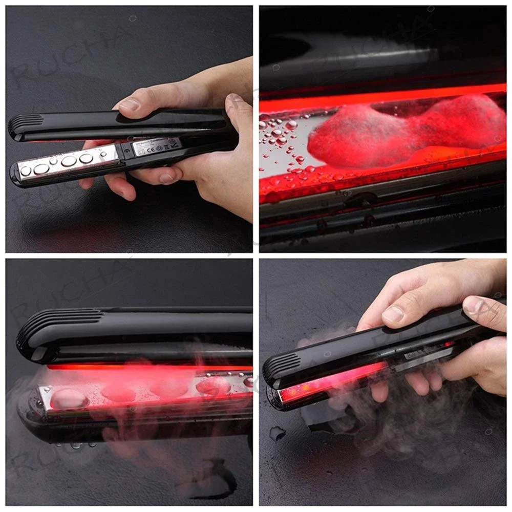 Hair Flat Irons Infrared Hair Straightener with Ultrasonic Cold Hair Care Iron Keratin Treatment for Frizzy Hair Recover Damaged