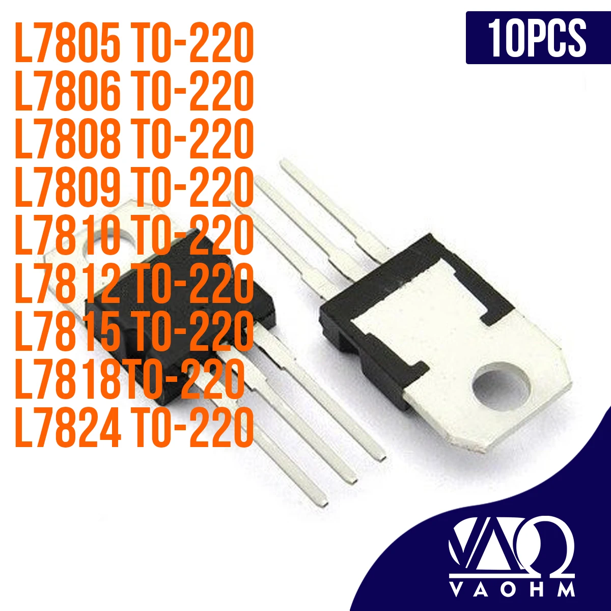 LM7805 LM7806 LM7808 LM7809 LM7810 LM7812 LM7815 LM7824 TO-220 Voltage Regulator 10PCS