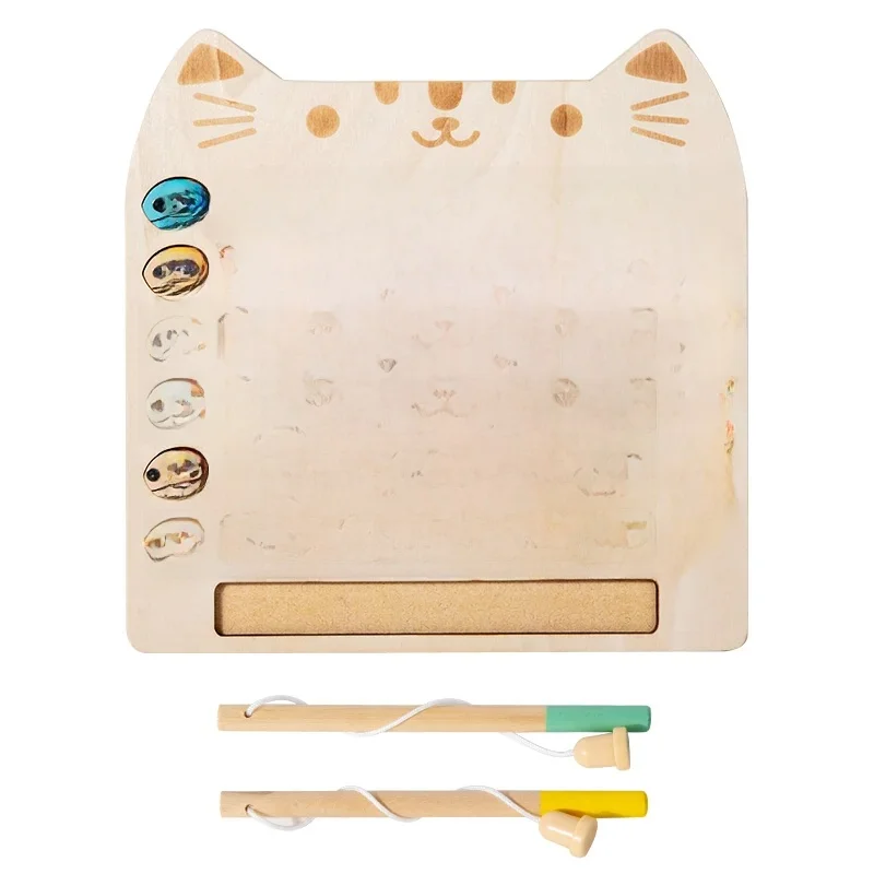 Jeu de Pêche en Bois pour Enfant, Jouets d'Éducation Précoce, Alphabet Numérique Leone, Jeux Interactifs, Cadeaux