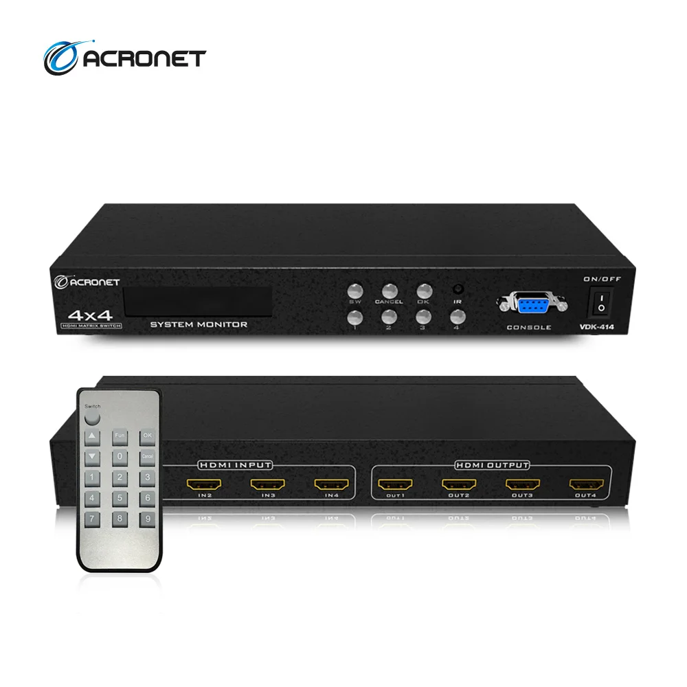 ACRONET 4X4 4K HDMI Matrix Switch, VDK-414