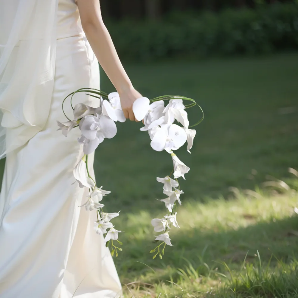 

1 шт., богемный свадебный элегантный, простой и щедрый бабочка, орхидея, водопад, цветок, свадебный держатель цветов, свадебная фотография