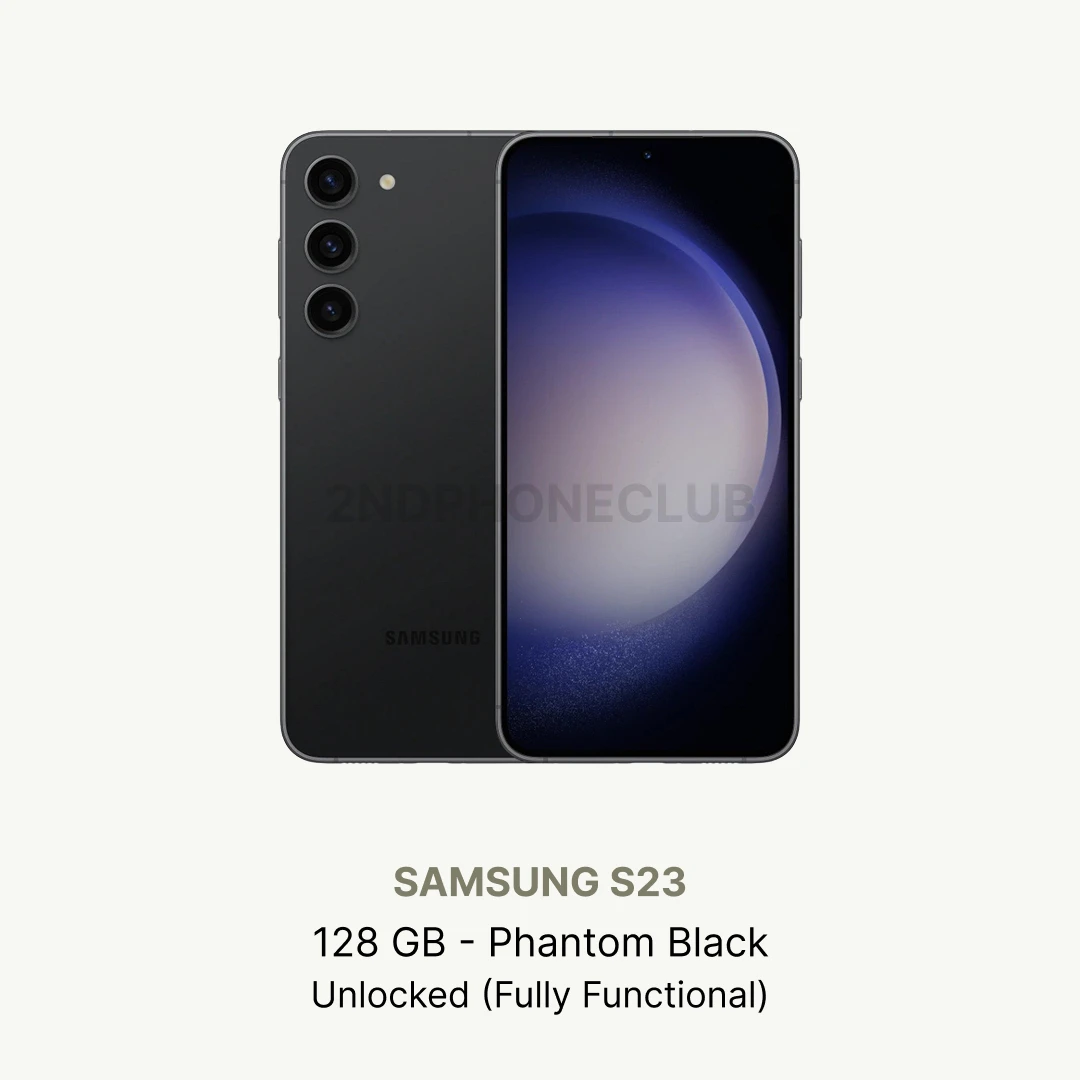 Samsung Galaxy S23 – 128GB – Unlocked – Good Condition – Phantom Black - LCD Burn-In