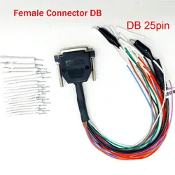 Female Connector for SM2 Pro II DB ODB2 cable DB 25pin Eobd Scanner Tool Purple PCB LED Display Ecu Programming Tool