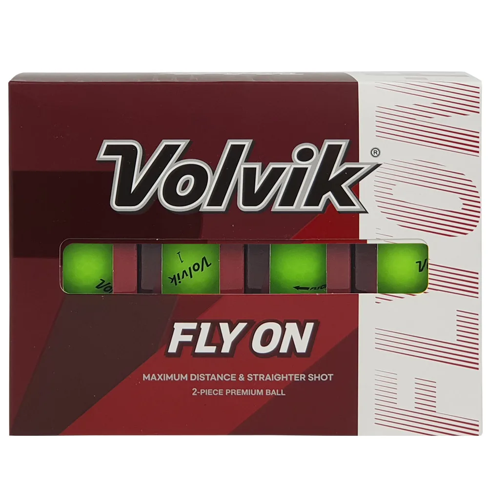 Volvic Fly-on 2 Stück Golfball 12 Stück grün