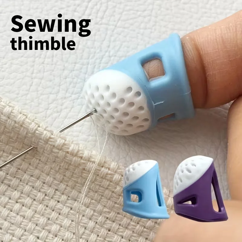 6-Piece Silicone Sewing Thimble Finger Guard Anti-Prick Multi-Size Embroidery And Sewing Tools Protection
